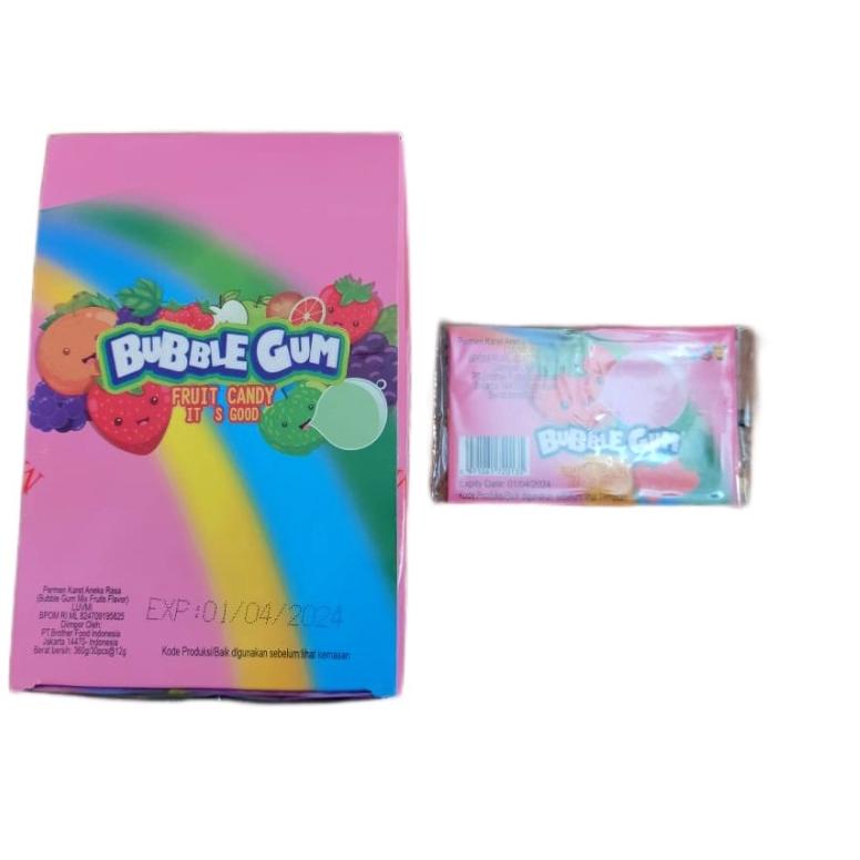 

Code6n1Mb--Luvmi Bubble Gum Fruit Candy / Permen Karet Amplop Box isi 30 pcs