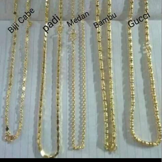 Kalung anak lapis emas24k dan kristal, ori