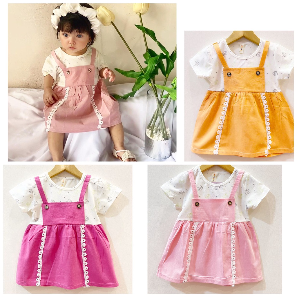 SIMPLE MEOW / LUCKY CAT / PEACHY / PRINCESS SWAN SLEEPING BEAUTY MIKADO POLKIA SHANDY DRESS Baju Dress Bunga Bandana Sepatu Pergi Lucu Fashion Anak Bayi Perempuan Cewek Import