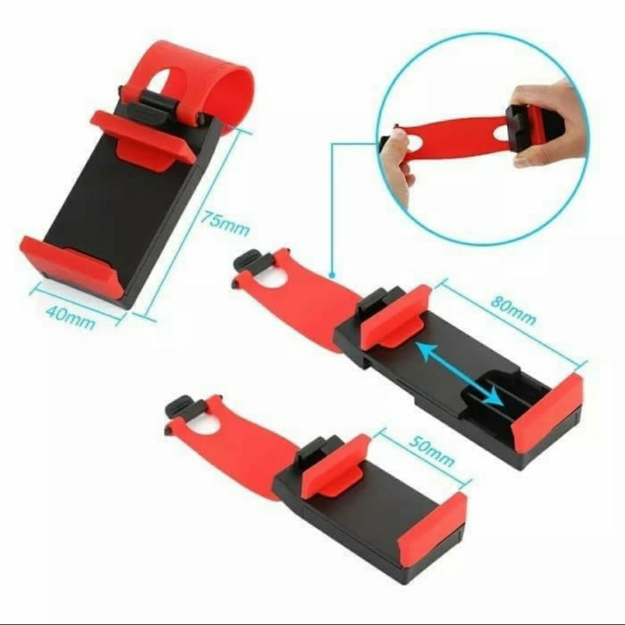 HOLDER SETIR MOBIL / MOTOR / SEPEDA / CAR STEERING HOLDER PHONE