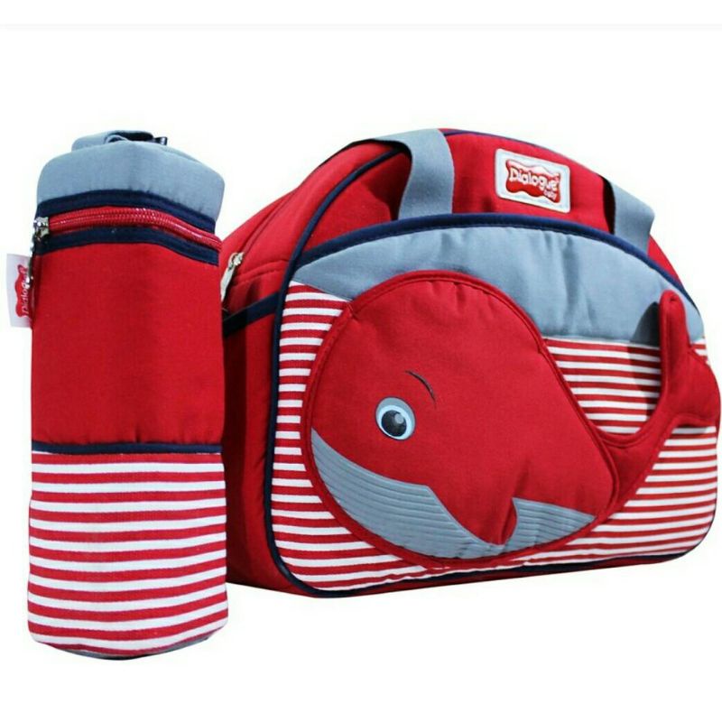 Dialogue Baby DGT7132 Tas Bayi Small Whale Series Navy / Red