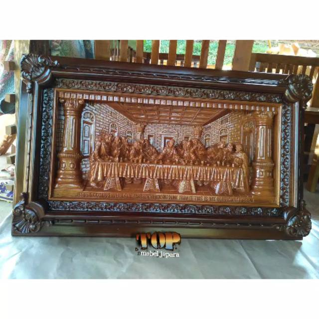ukiran kayu jati perjamuan,top,mebel jepara