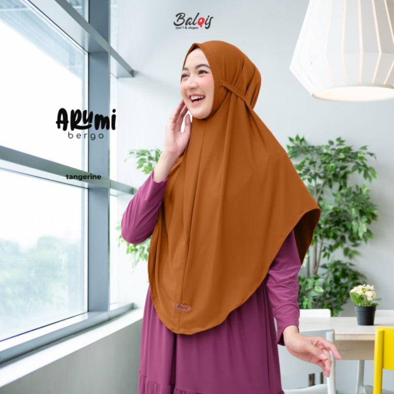 bergo syar'i Arumi bahan Jersey ori Balqis hijab