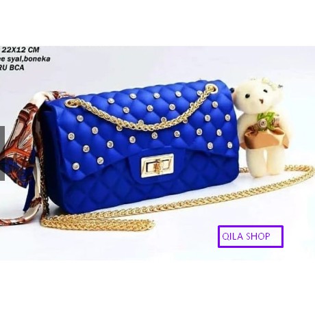 NEW Tas Jelly Matte Maxi DIAMOND Besar Ukuran 22cm 100% ORIGINAL