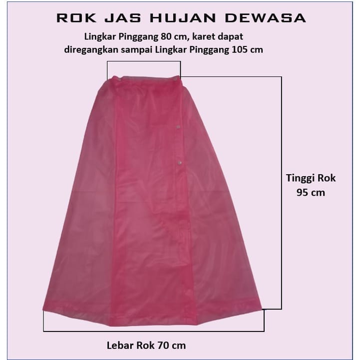 jas hujan rok wanita tanoz bahan pvc karet (hanya rok)