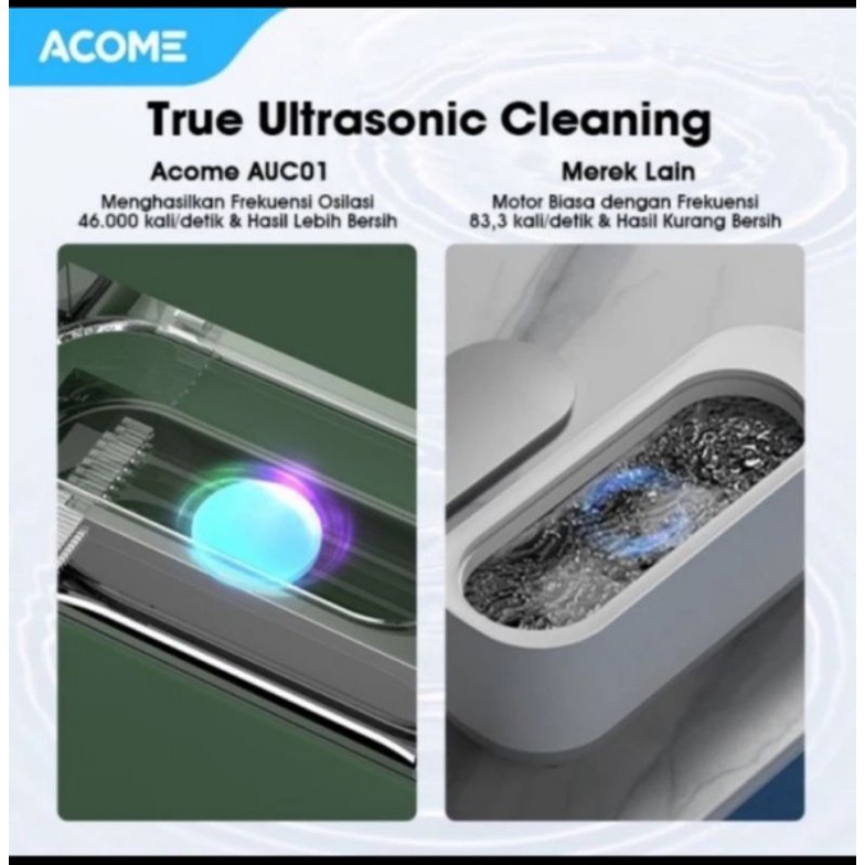 ACOME AUC01 Ultrasonic Cleaning Box 99,9% Sterilization Rate KHz High Vibration