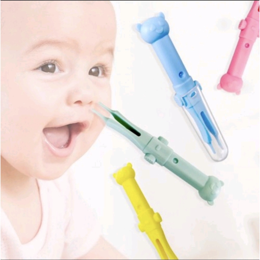 JEPITAN PEMBERSIH HIDUNG BAYI / PENGAMBIL UPIL BAYI / BABY NOSE PICKER / PINSET BAYI (IP)