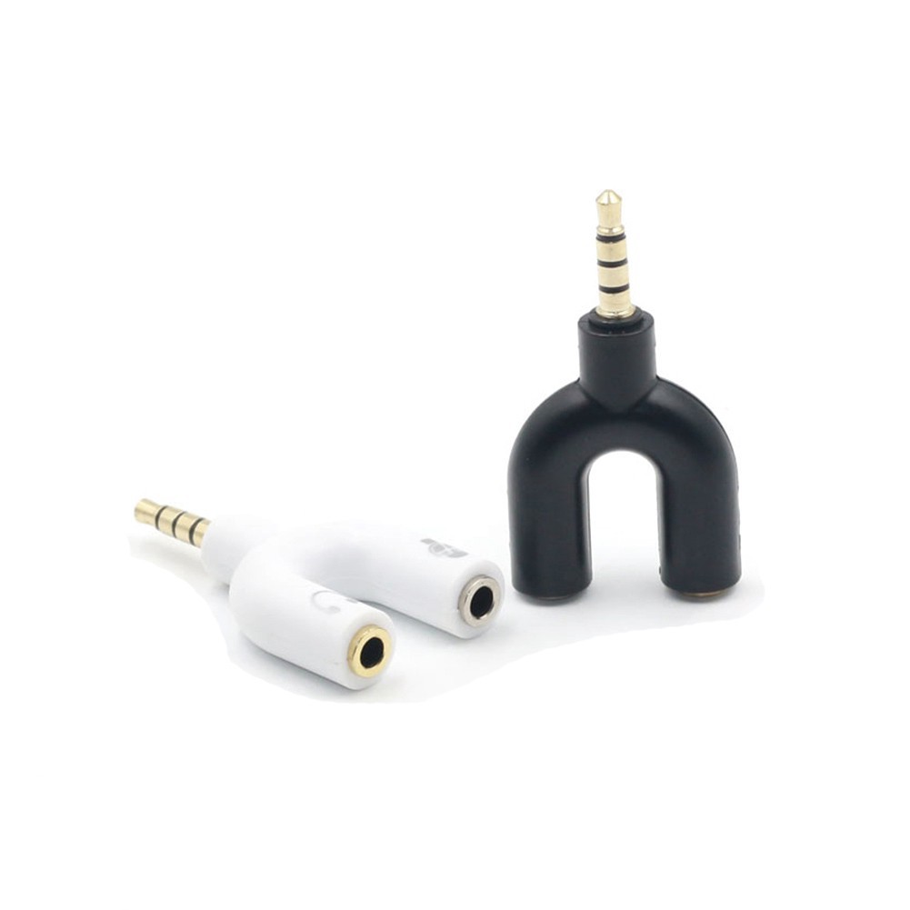 Konektor Splitter Jack 3.5mm Audio Microphone Dual Female Adapter Converter Mic