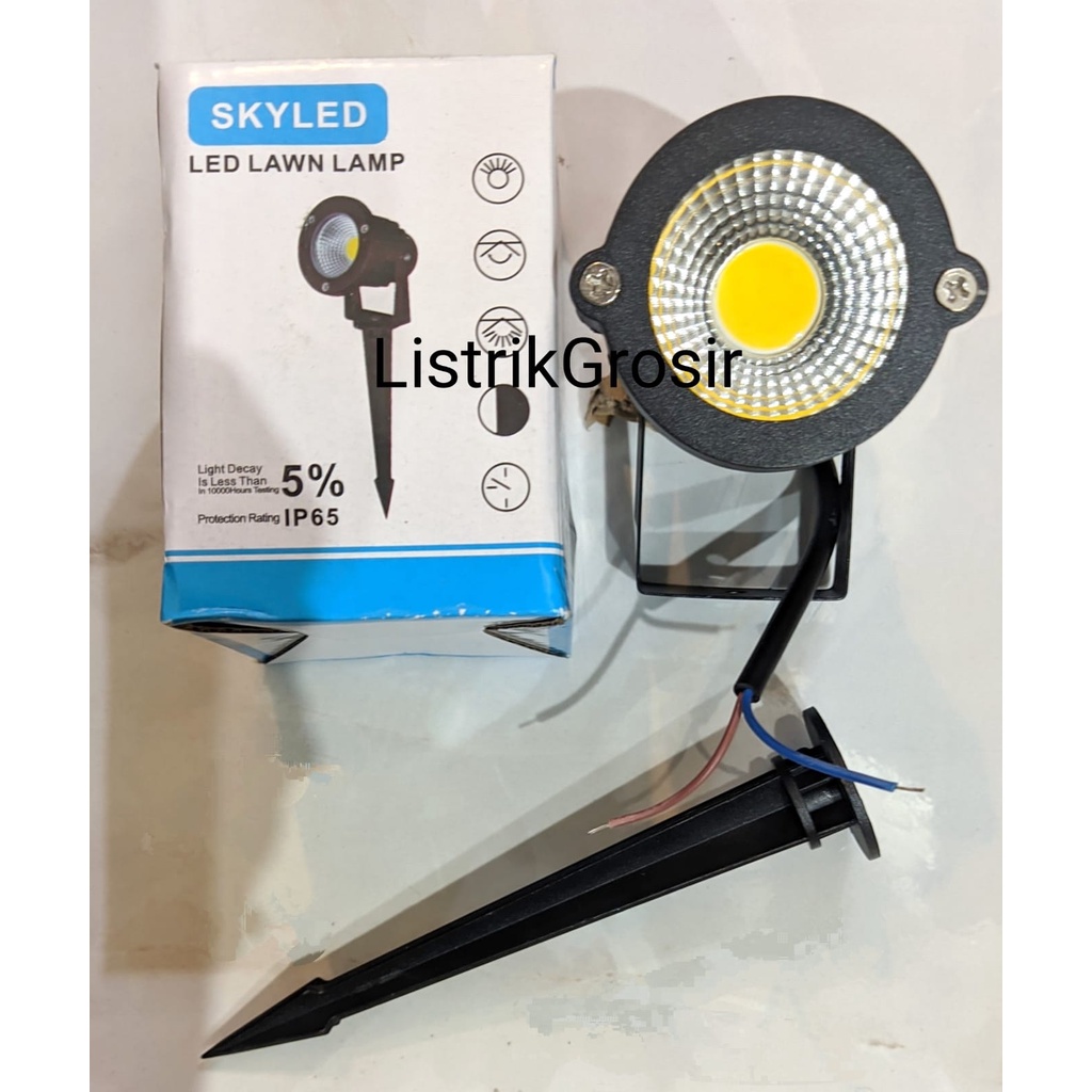 Skyled Kentlite Lampu Sorot Taman 3w 5Watt Indoor Outdoor Putih Kuning