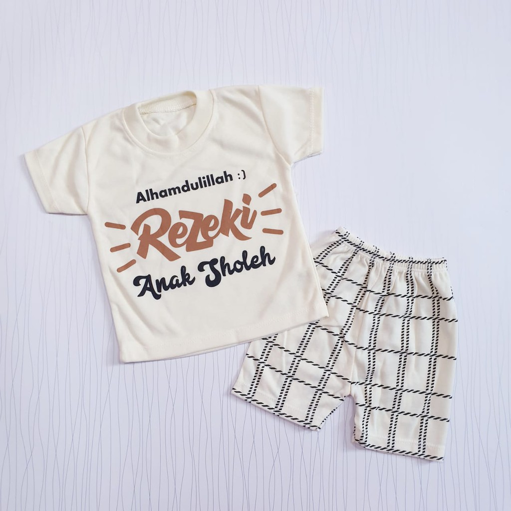 cyand clothing - setelan pakaian anak cowo &quot; rezeki anak sholeh &quot;