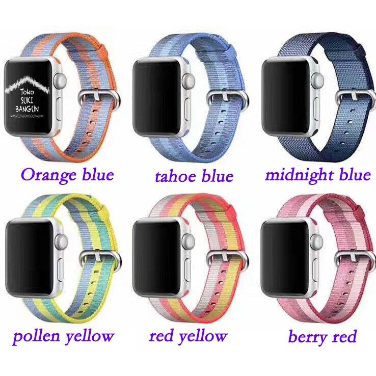 Strap Apple Watch Series 8 7 6 5 4 3 2 1 41mm 40mm 38mm TALI JAM iWatch NEW Model WOVEN Nylon Canvas Strap