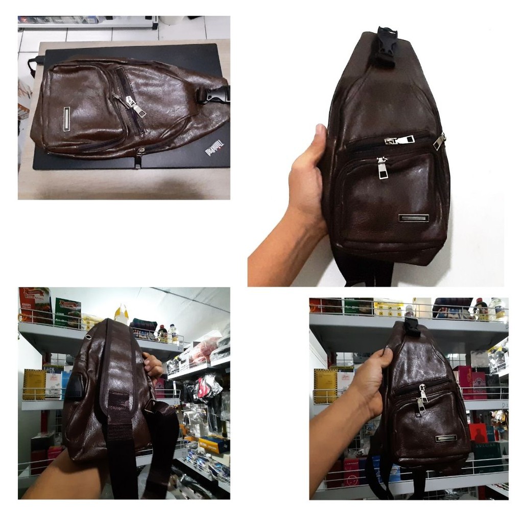 Tas Dompet Selempang  Sling Bag Coklat Elegan 111157