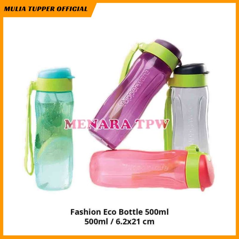 Tupperware Fashion Eco Bottle 500ml 4pcs Botol Air Minum