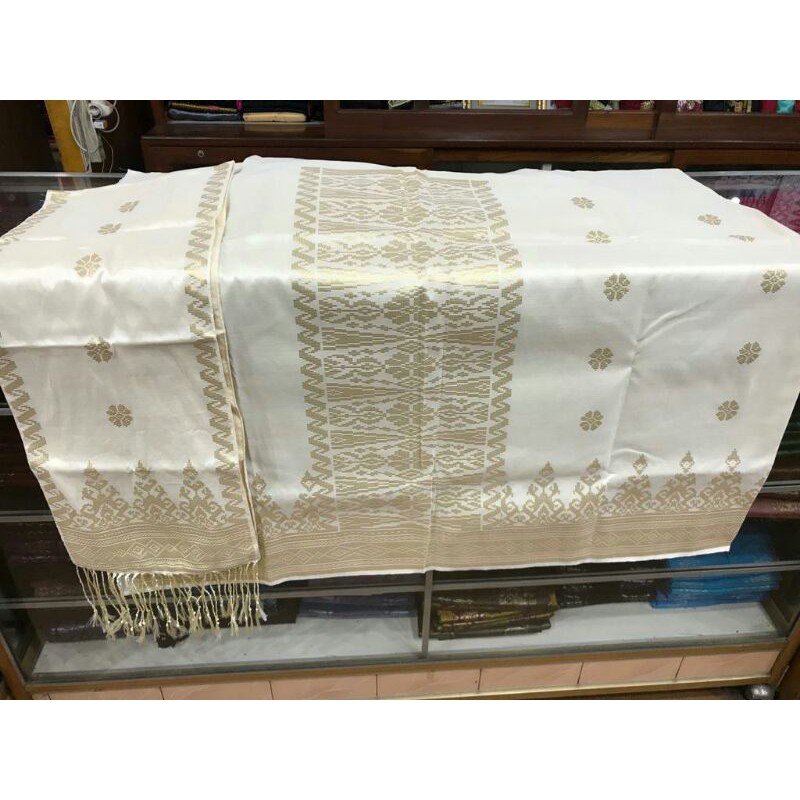 songket silungkang Putih STOK Terbatas