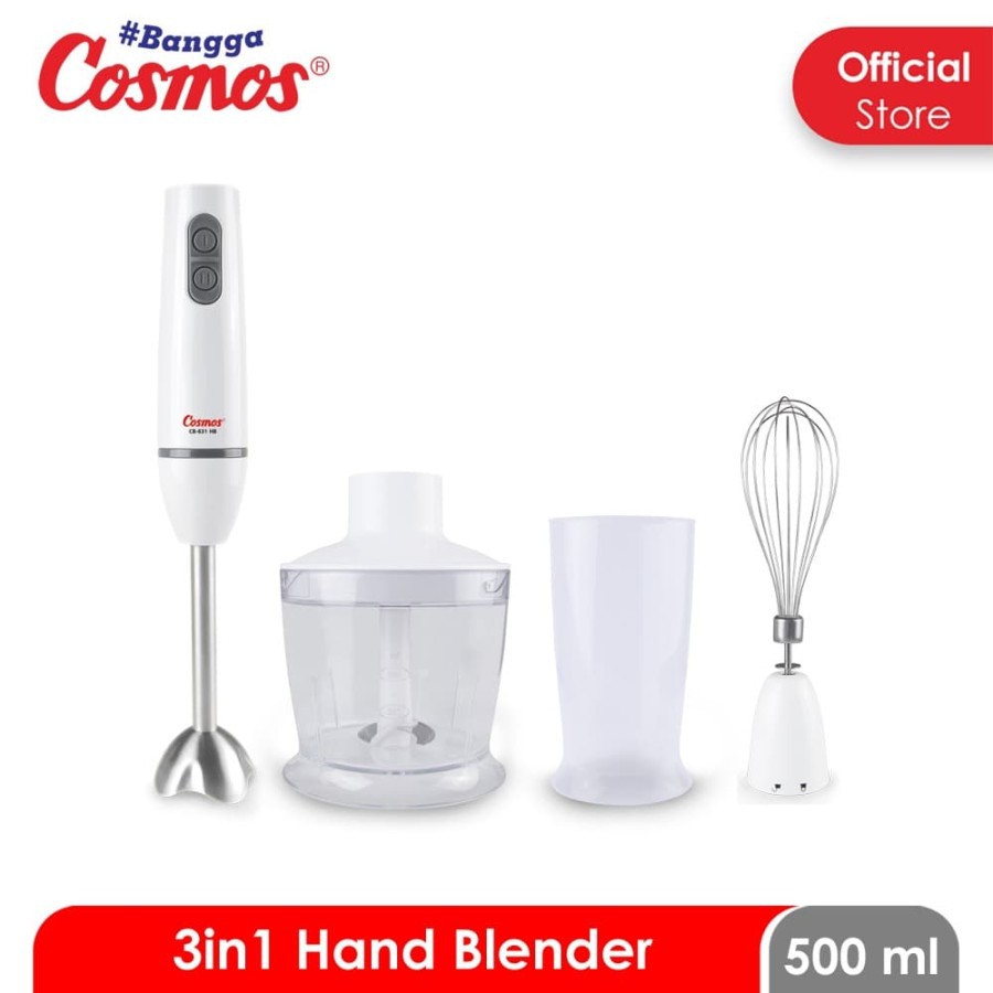 COSMOS Hand Blender 500 ml - Blender Tangan 3in1 CB 631 HB - Garansi Resmi 1 Tahun