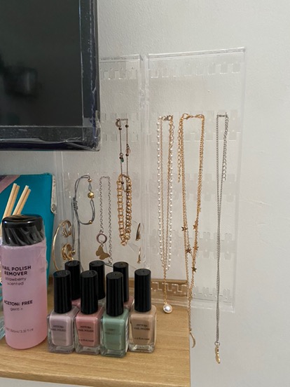 Miniso beauty Rak Tempat Aksesoris Hiasan Kotak Penyimpanan Transparan