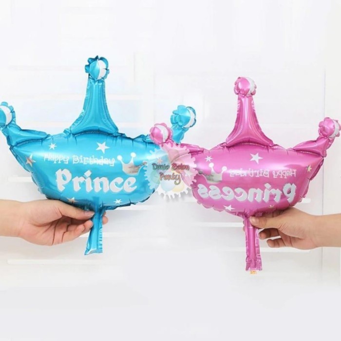 Balon Foil Mahkota Princess / Balon Mahkota Prince / Balon Crown Mini