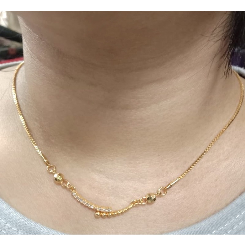 kalung set dengan leontin//kalung permata//kalung