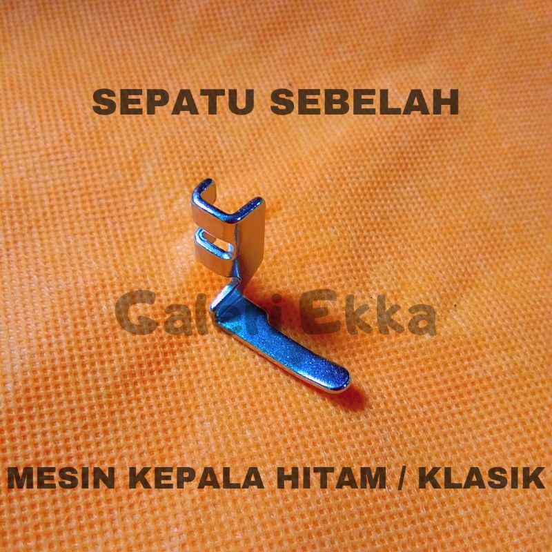 Sepatu Sebelah Jahit Resleting Mesin Hitam / Sepatu Sebelah Mesin Jahit Klasik / Sepatu Jahit Sebela