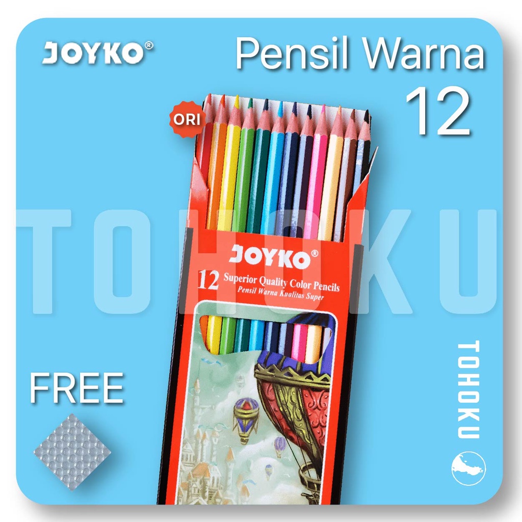 Pensil Warna 12 - Joyko Color Pencils 12-2