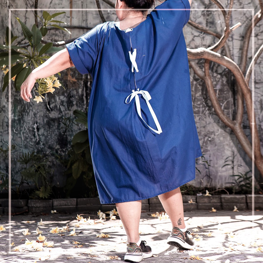 NOVA RIBBON DRESS SET MASKER BIG SIZE JUMBO LD UP TO 160