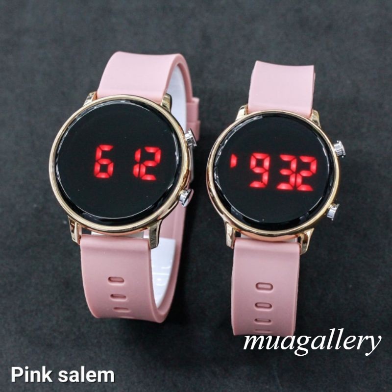 JAM TANGAN WANITA LED DIGITAL WATCH JSS 3415 SERIES TOP QUALITY TALI RUBBER WARNA BULAT TERBARU