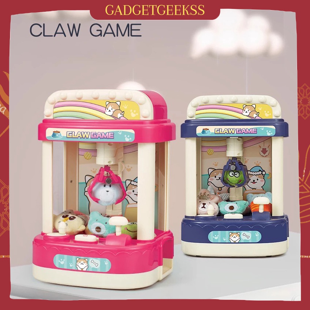Mainan Anak Claw Machine Doll Mesin Pencapit Boneka ada Music &amp; Lampu