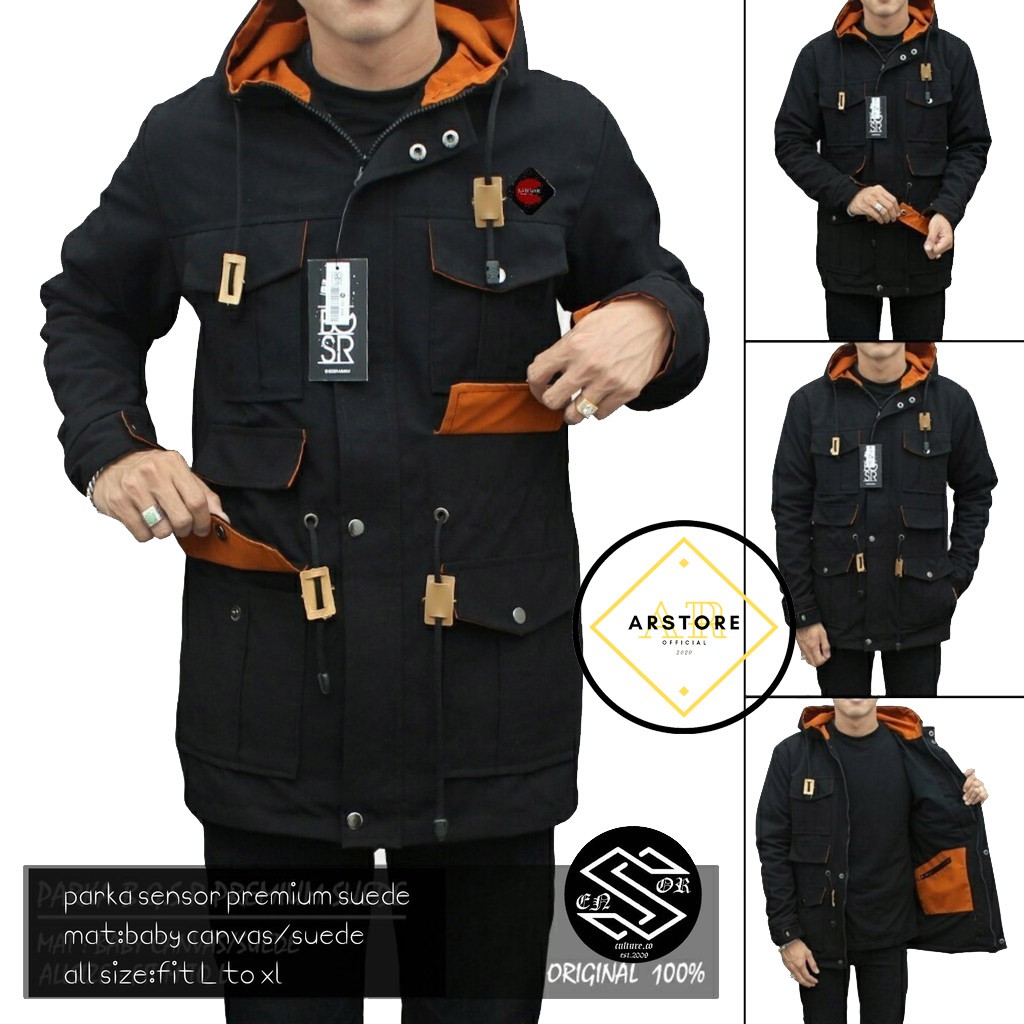 Jaket Parka Suede Mat Canvas Tebal Original Sensor / Jaket Parka / Jaket Parka Pria Premium