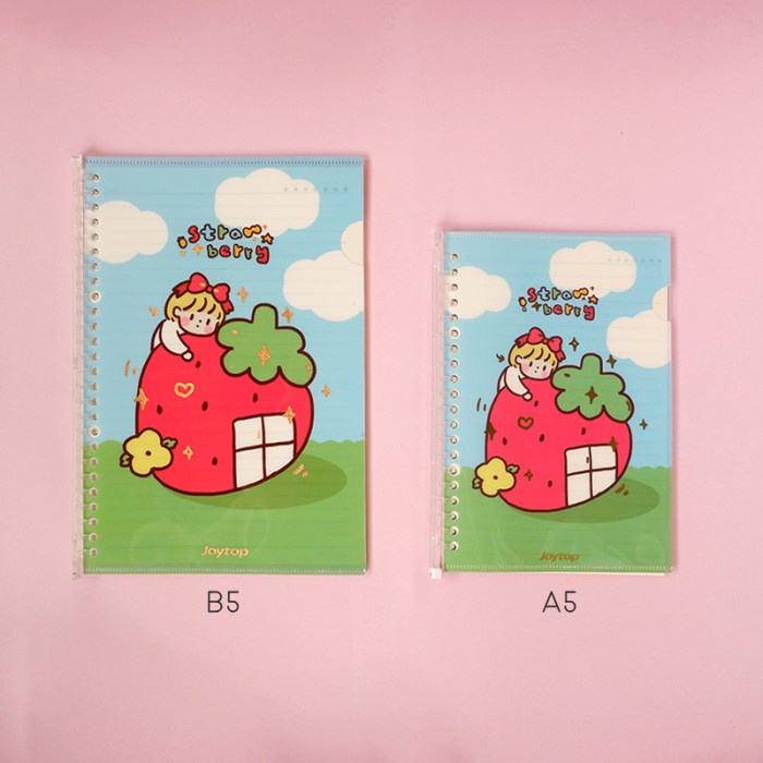 

Eklusif Buku Catatan Binder Strawberry Girl File Binder Notebook Murah