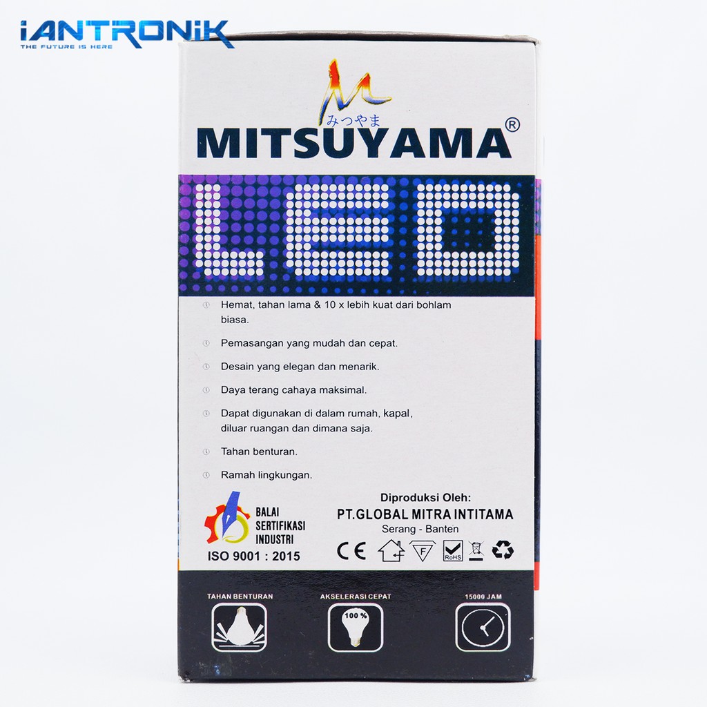 Lampu LED DC 12v / Bohlam AKI Emergency 5w / 10w / 15w / 20w MITSUYAMA