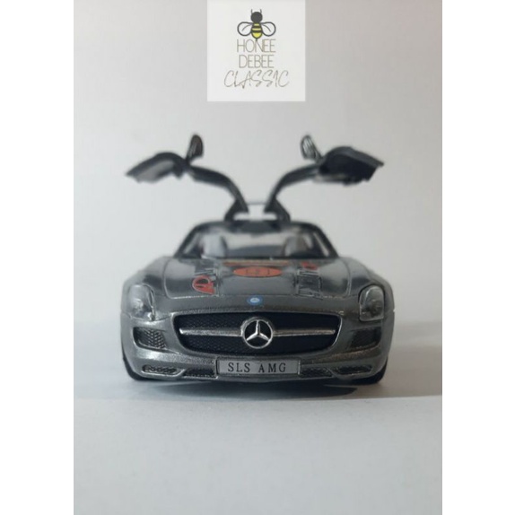 Kinsmart Mercedes Benz SLS AMG 1:36 Silver Loose with Simple Customized