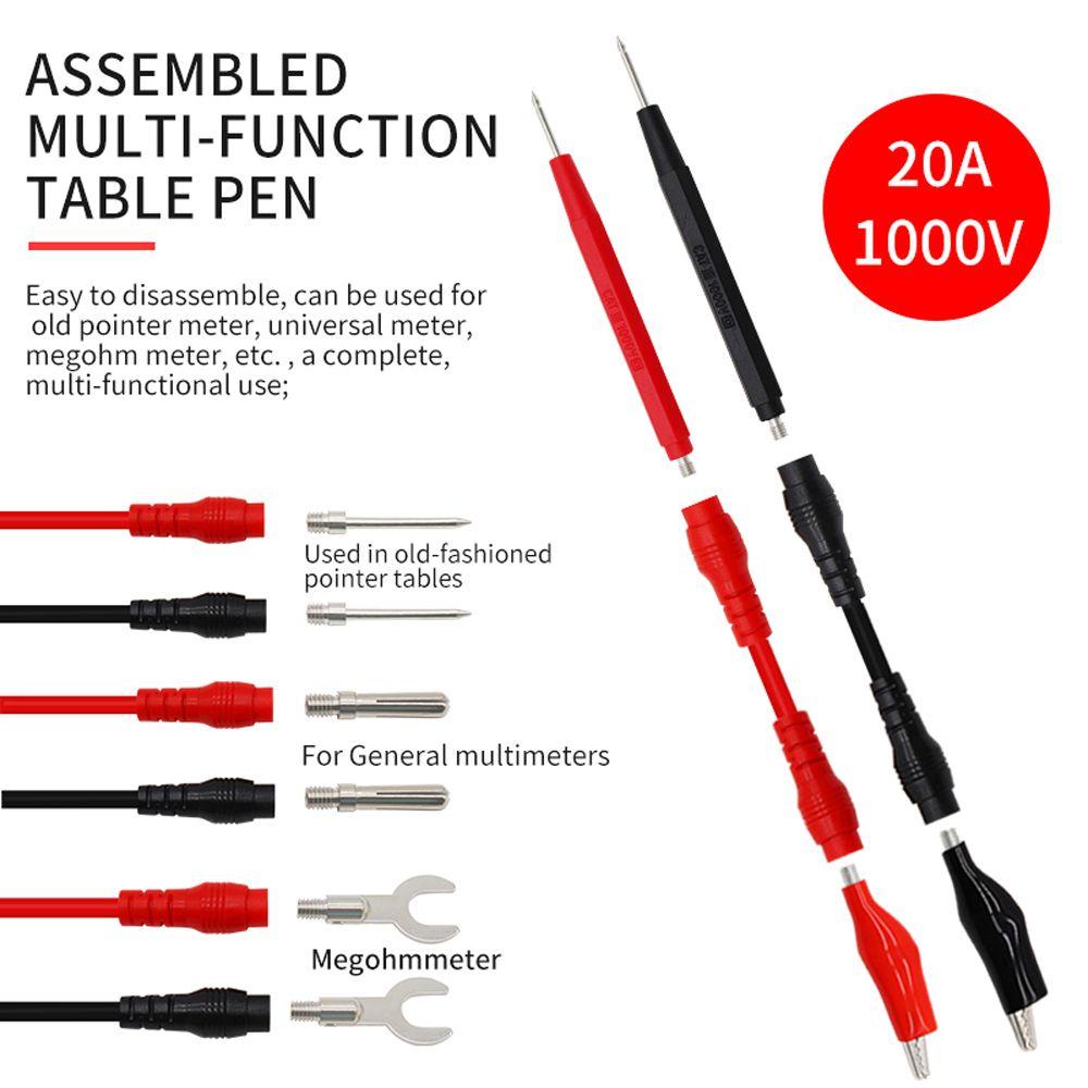 Agustinina Multimeter Probe Test Leads High Quality 93cm Tester Lead Multimeter Probe Ujung Jarum Voltmeter Tester Lead Probe Kawat