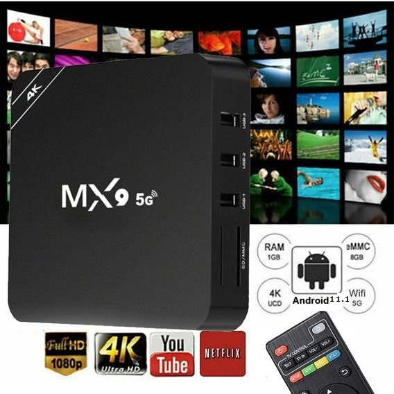 ANDROID TV BOX MX9 4K RAM 2 GB ROM 16GB SUPPORT ANDROID 11.1