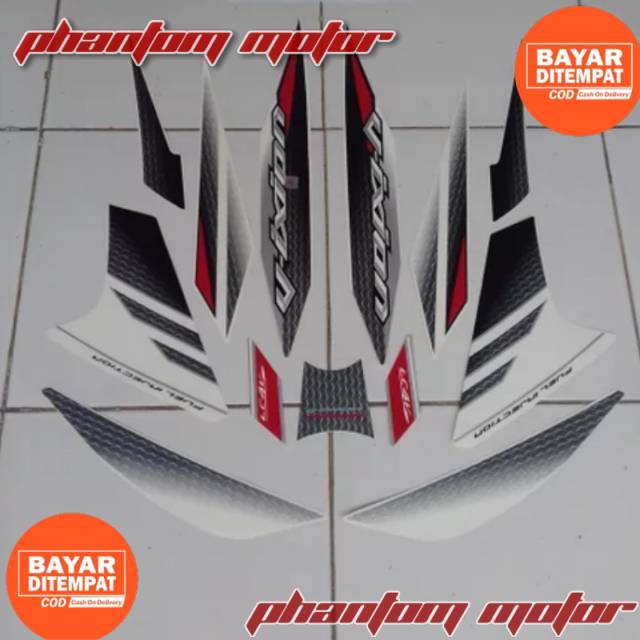 Striping new vixion 2014 putih hitam