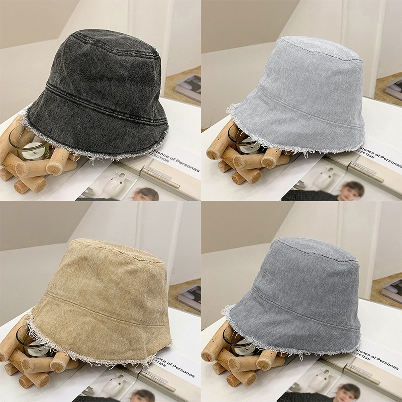 Topi Denim Pelindung Matahari Gaya Korea Untuk Wajah Kecil