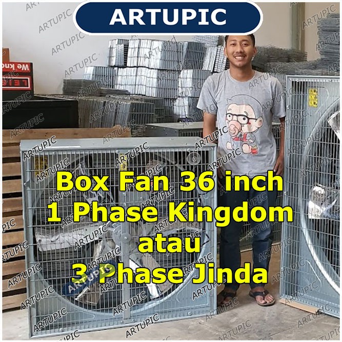 Box Fan 36 inch 3 Phase Motor Jinda Exhaust Fan Kandang Ayam Pedaging Broiler Closed House