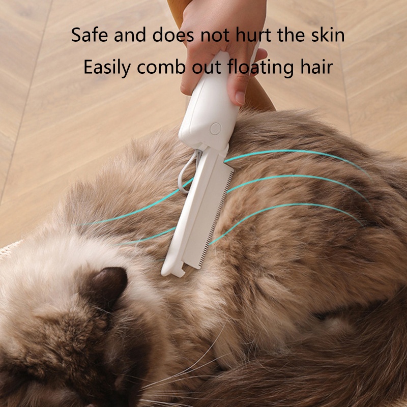 3in1 Sisir Grooming Bentuk Gigi Bulat Dengan Lanyard Untuk Anjing / Kucing