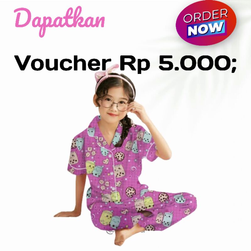 BAJU TIDUR ANAK / PIYAMA MOTIF BONEKA BOBA