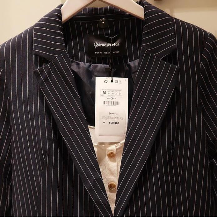 Blazer Stripe Zara - Hitam, S Best Quality
