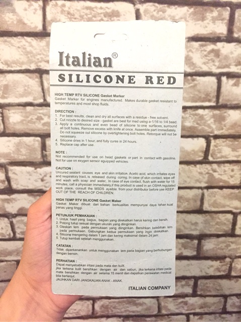 Lem Red Silicone 70 Gr Lem Merah Silicone Lem Gasket