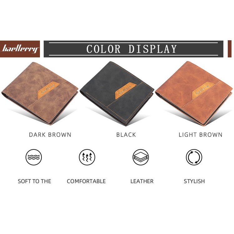 BAELLERRY DR039 Dompet Pria Bahan Kulit PU Leather Premium WATCHKITE WKOS