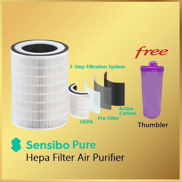 Sensibo Pure Hepa Filter Air Purifier 3-Step Filtration System