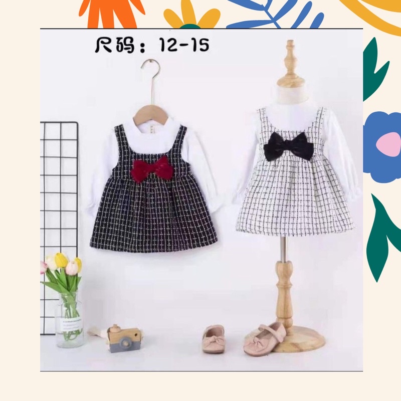 Dress Tweed Anak Import