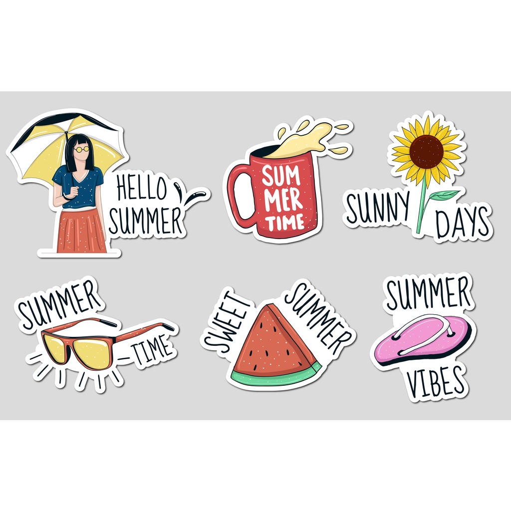 

114 Sticker Sheet Aesthetic tumblr | bujo journaling summer collection