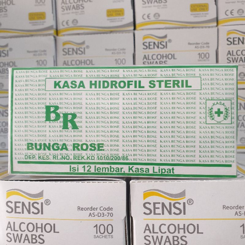 Kasa Steril 16 x 16 isi 12 Lembar Bunga Rose Kasa Hidrofil Steril