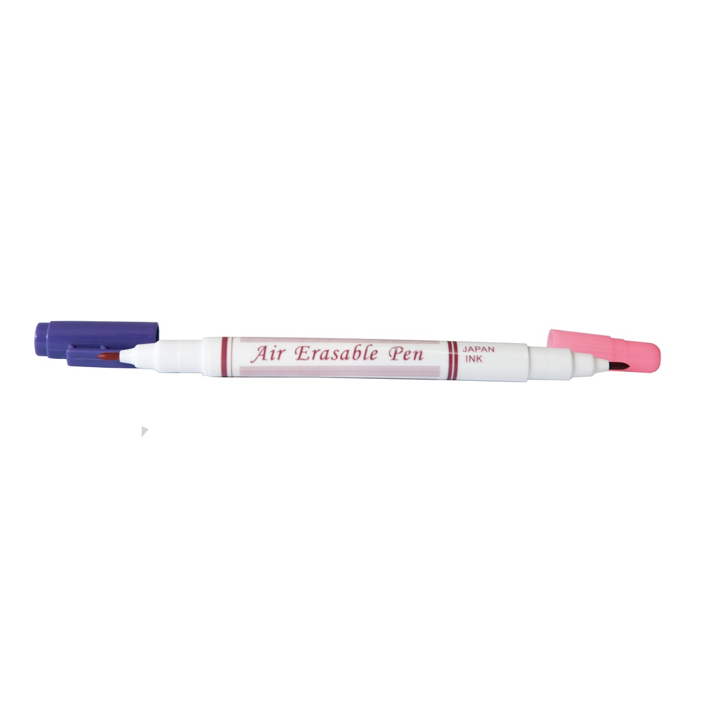 DUA SISI Spidol Penanda Bahan Kain Pakaian / Water Erasable Pen / Fabric Marker JAPAN INK - Penghapus