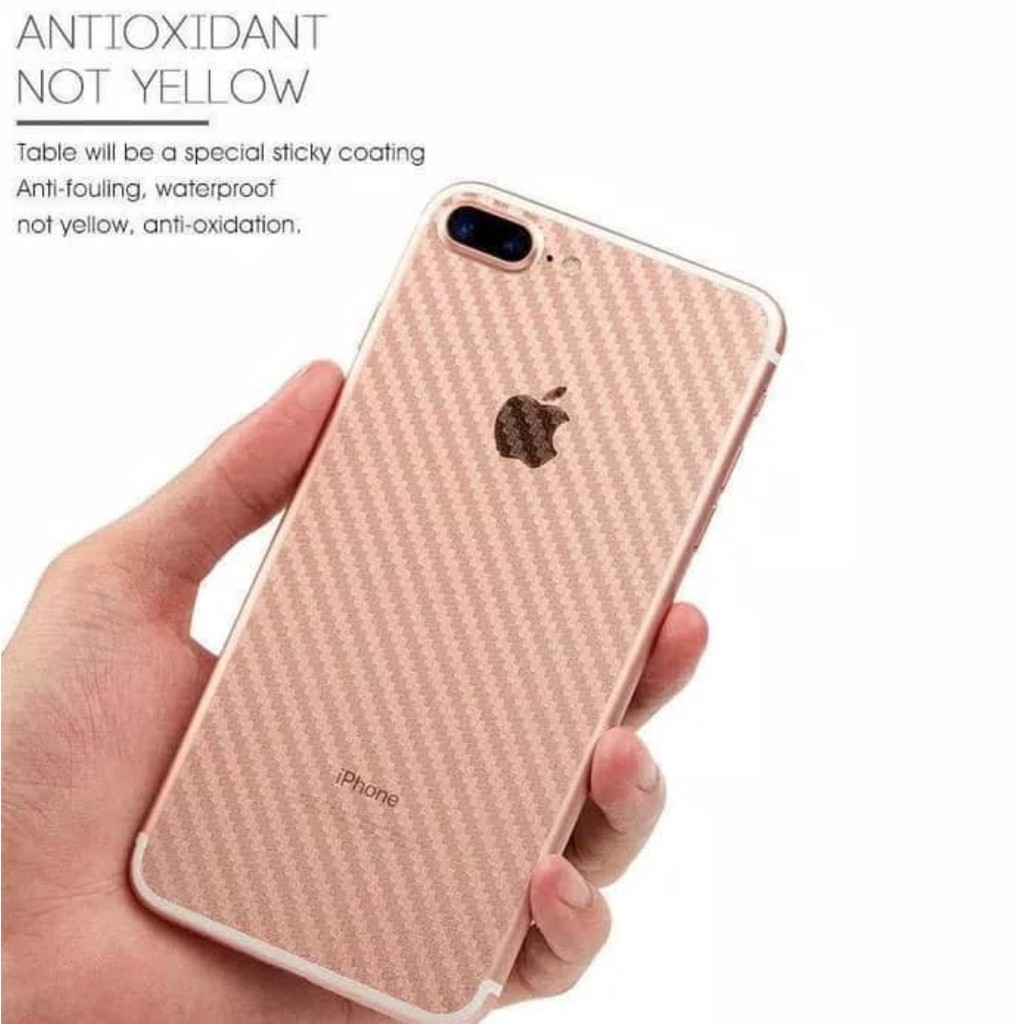 carbon fiber IPHONE 6 6s 6s+ 7 8 7+ 8+ X Xs XR XS Max SE2 2020 back screen guard anti gores BELAKANG