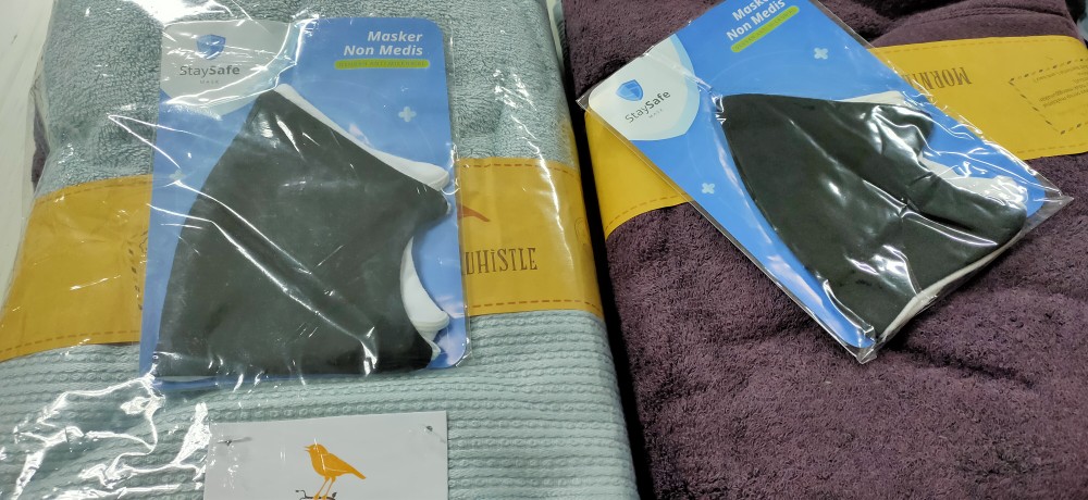 Terry Palmer Handuk Mandi Dewasa Jumbo Bagus Murah Morning Whistle Bamboo Cotton Towel Azura 70x135