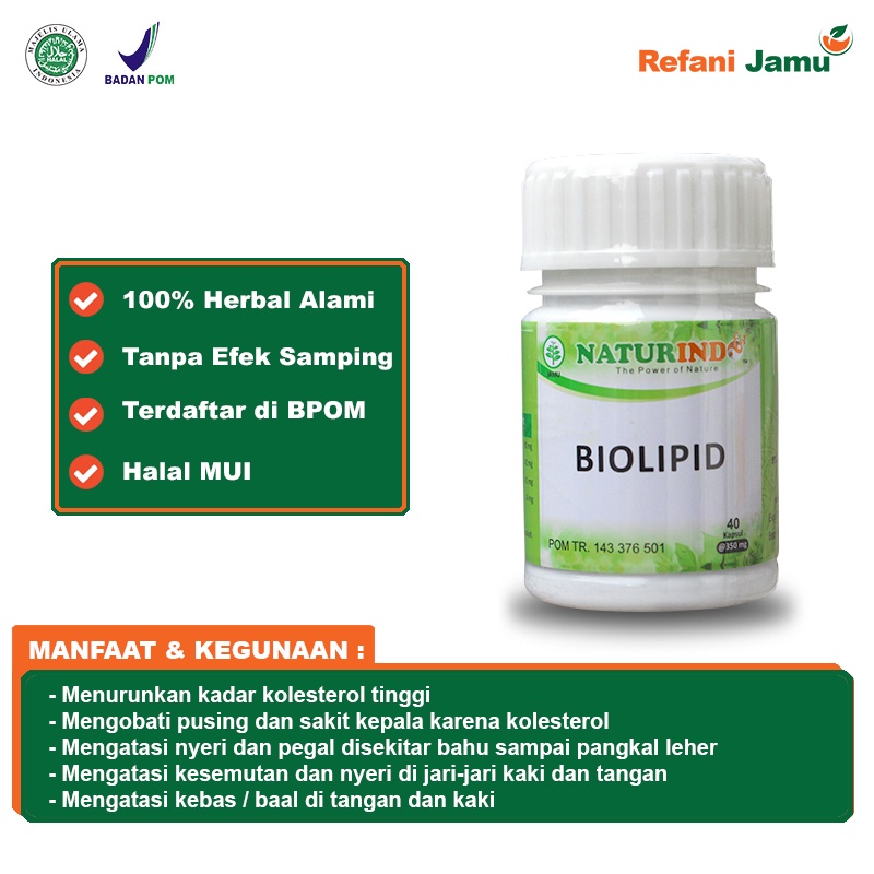 Biolipid Obat Herbal Kolesterol Tinggi Dengan Gejala Sakit Kepala Pusing Nyeri Bahu Kesemutan Shopee Indonesia