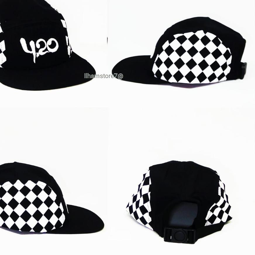 ۞ []TOPI DISTRO PRIA/TOPI SNAPBACK 420 HIP-HOP MOTIF KOTAK NEW MODEL/TOPI 5 PANEL ➫